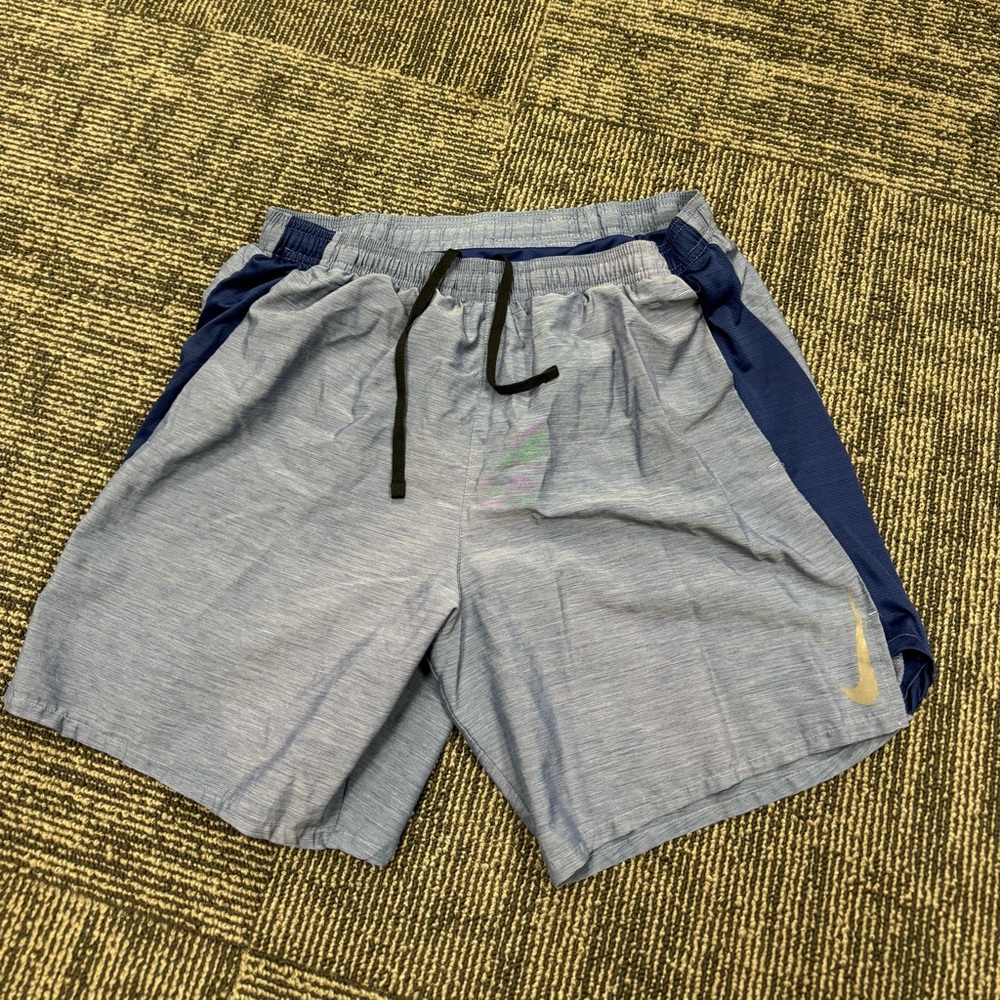 Men's Nike Blue and Gray Running Shorts